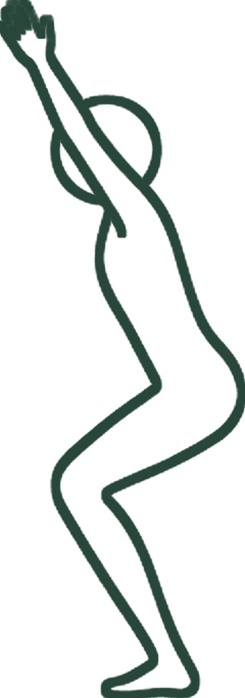 의자 자세 (Chair) 일러스트