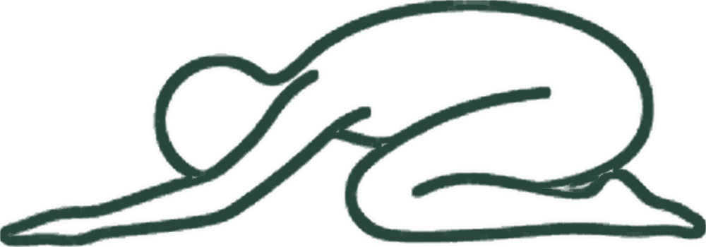 아기 자세 (Child's Pose) 일러스트