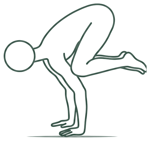 까마귀 자세 (Crow Pose) 일러스트