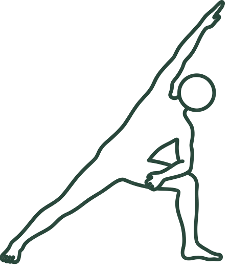 옆구리 늘림 자세 (Extended Side Angle) 일러스트