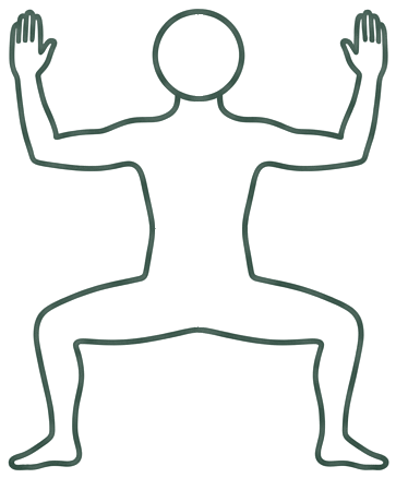여신 자세 (Goddess Pose) 일러스트