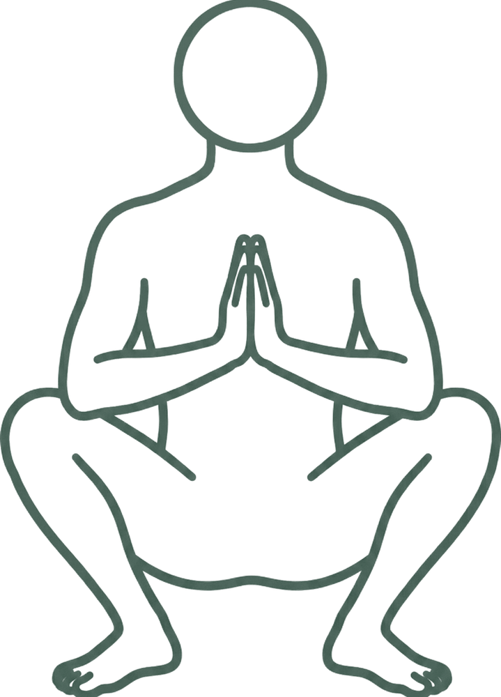 화환 자세 (Garland (Yogi Squat)) 일러스트