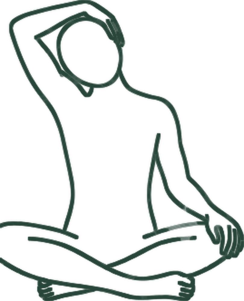 목 옆으로 기울이기 (Neck Side Stretch) 일러스트