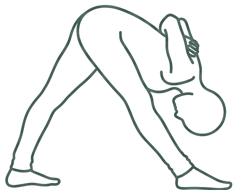 피라미드 자세 (Pyramid Pose) 일러스트