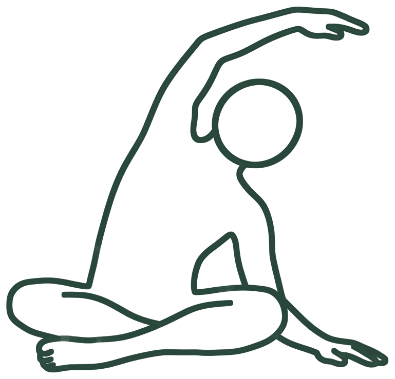 앉은 측굴 (Seated Side Bend) 일러스트