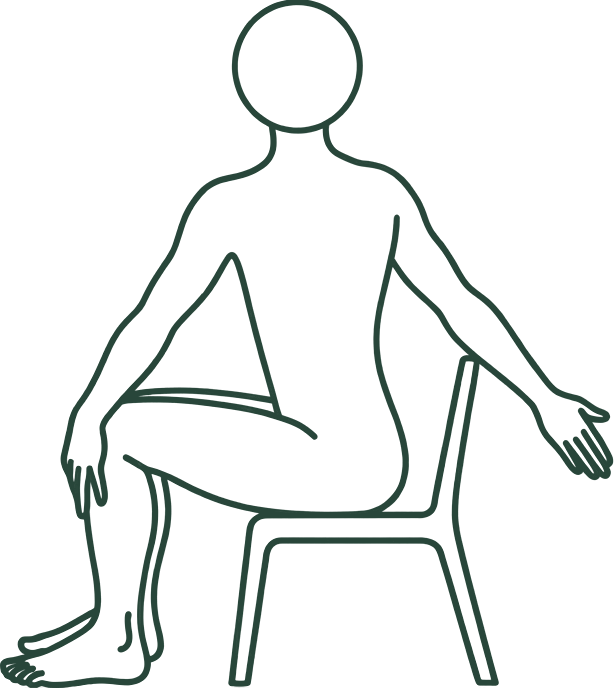 앉은 척추 비틀기 (Seated Spinal Twist) 일러스트
