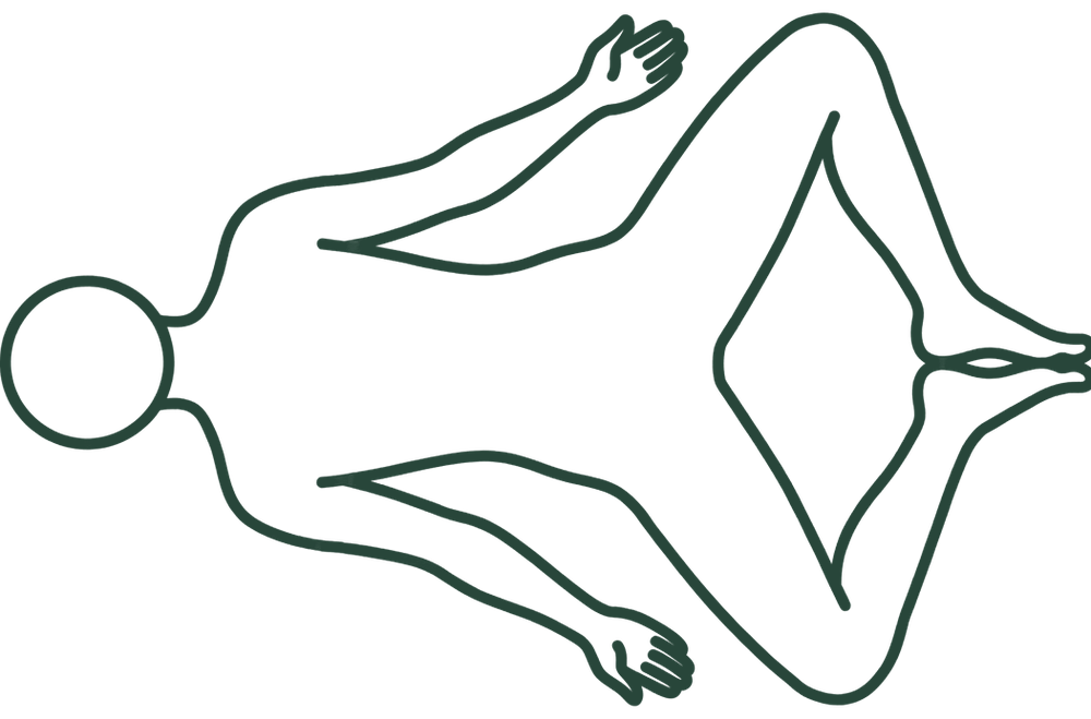 누운 나비 자세 (Reclining Butterfly) 일러스트