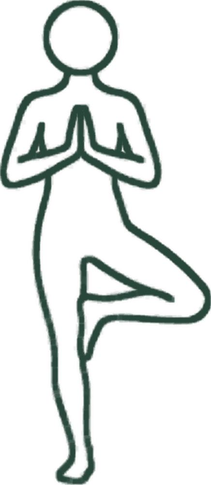 나무 자세 (Tree Pose) 일러스트